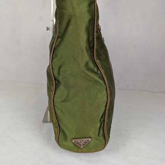 Authentic Prada Nylon Classic Handbag Olive Green Made In Italy - Picture 11 of 15
